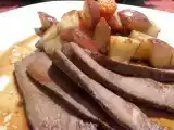 Receta Papas asadas y carne al horno