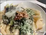 Receta Penne rigate con crema de gorgonzola y espinacas