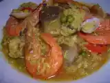 Receta Arroz caldoso con langostinos y almejas