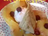 Receta Cesta de crêpe con helado y piña
