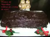 Receta Tronco de navidad relleno de crema de nueces y ...¡felices fiestas!!