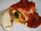 Receta El inventor71: tortillas rellenas de carne con salsa de frijoles