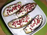 Receta Berenjenas asadas con yogurt y granada