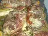 Receta Pierna de ternasco de aragón rellena de carne de longaniza y ajos tiernos