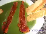 Receta Crema de espinacas con jamón
