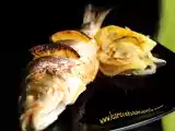 Receta Lubina al horno con patatas y cebolla