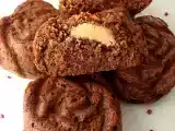 Receta Bizcochitos de chocolate y crema de cacahuete