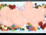 Receta Tarta de gelatina de fresa y leche (o mickey mouse rosa)