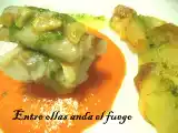 Receta Abadejo confitado con salsa de pimientos