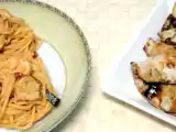 Receta Pollo con puerros y mascarpone en dos versiones