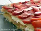 Receta Hojaldre de fresas y mascarpone