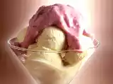Receta Helado de jengibre con crema de fresas