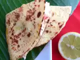 Receta Quesadillas de surimi y papaya con crema de mango.