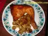 Receta Muslos de pollo con salsa de uva