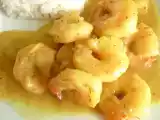 Receta Camarones en salsa de azafrán