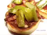 Receta Blinis con calsots y su salsa y blinis con esparragos verdes y b