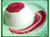 Receta Flan de vainilla con crema de frambuesas