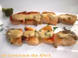 Receta Brochetas de salmón con salsa de soja y limón