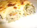 Receta Canelones de hortalizas y setas a la crema de berenjenas