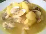 Receta Patatas con rape y almejas