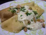 Receta Canelones relleno con pollo y maní