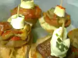 Receta Pincho de berenjena asada con tomate y queso