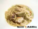 Receta Fideos a la cazuela con costilla y alcachofas