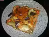 Receta Pizza vegetal de calabacín y extra de queso.