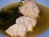 Receta Pelotas de salmón con caldo de pescado