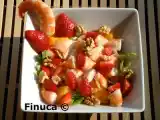 Receta Ensalada con langostinos y fresones