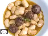 Receta Judías de la granja con albóndigas de rabo de toro. receta