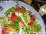 Receta Ensalada de fruta al melocoton con vinagres aliño