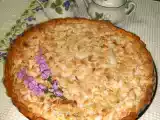 Receta Tarta de crema de almendras y mermelada de arándanos