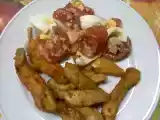 Receta Palitos de pollo rebozados y ensalada