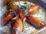 Receta Arroz cremoso con cangrejos de rio