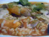 Receta Arroz caldoso con mejillones almejas y gambas