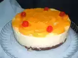 Receta Tarta de arroz con leche, chocolate y melocotón (y más sorteos)