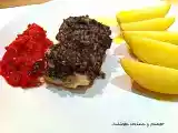 Receta Bacalao con costra de aceitunas negras y piñones