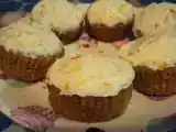Receta Muffins de zanahoria y naranja con cobertura de mascarpone