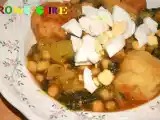 Receta Potaje de garbanzos con espinacas y albóndigas de bacalao