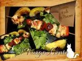 Receta Brochetas de pollo con manzana