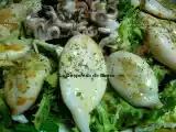 Receta Calamares a la plancha con ensalada