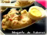 Receta Cucharillas con picada fresca y huevo de codorniz