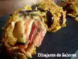 Receta Bolitas crujientes de berenjena y jamón ibérico rellenas de queso chaumes