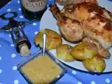 Receta Pollo asado con salsa de manzana y sidra