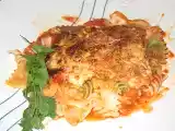 Receta Hélices gratinadas con atún y gambas