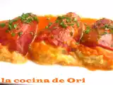 Receta Pimientos del piquillo rellenos de merluza y gambas