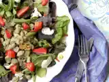 Receta Ensalada de habas, fresones y vinagreta de miel