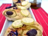 Receta Focaccia de calabacín y pimientos