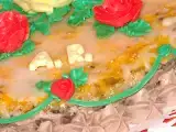 Receta Tarta carbayon con rosas de mantequilla